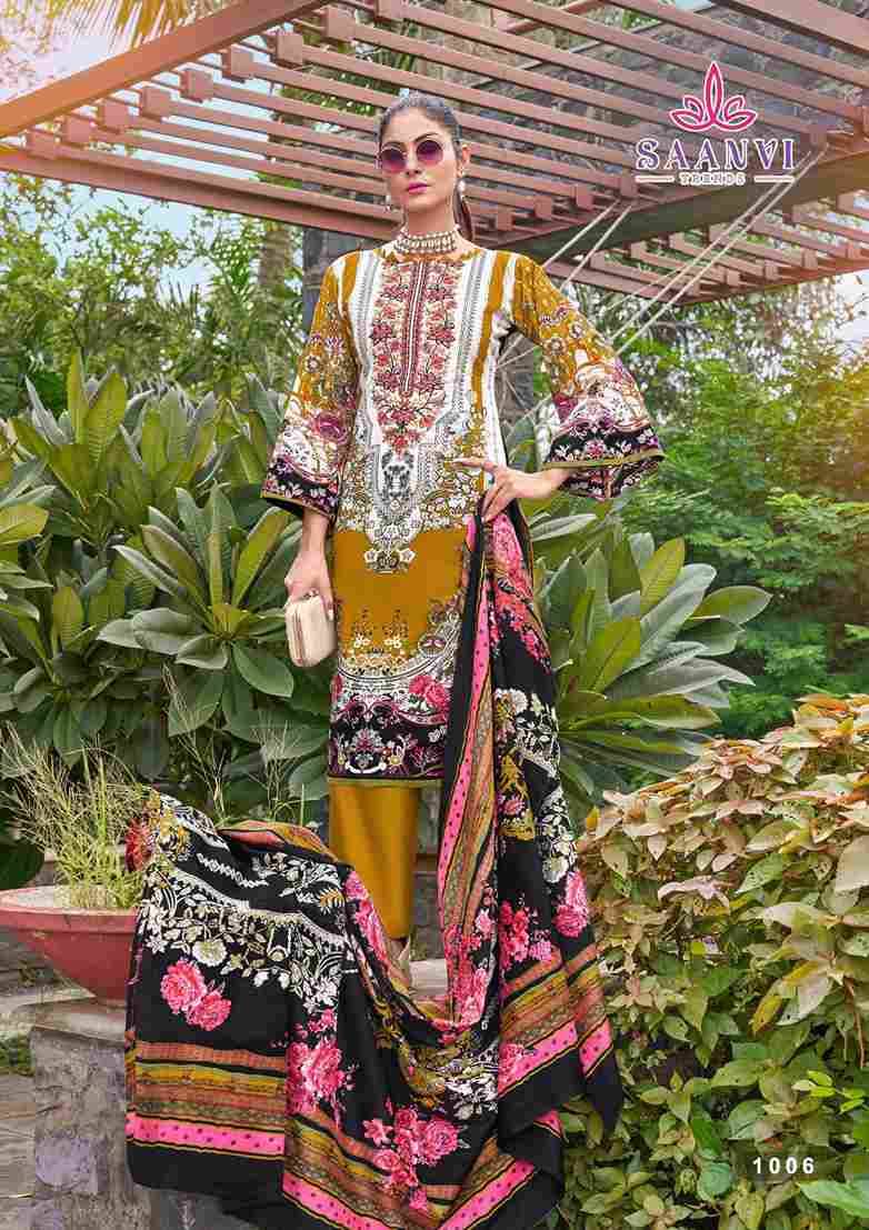 Nusrat Vol-1 By Saanvi Trends 1001 To 1008 Series Beautiful Suits Colorful Stylish Fancy Casual Wear & Ethnic Wear Pure Cotton Print Dresses At Wholesale Price