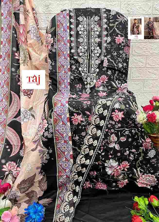 Taj 617 Series By Taj Creation 617 To 618 Series Beautiful Pakistani Suits Colorful Stylish Fancy Casual Wear & Ethnic Wear Pure Cotton Print With Embroidered Dresses At Wholesale Price