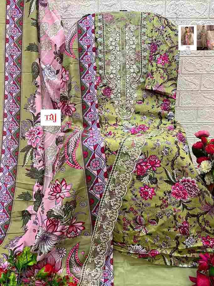 Taj 617 Series By Taj Creation 617 To 618 Series Beautiful Pakistani Suits Colorful Stylish Fancy Casual Wear & Ethnic Wear Pure Cotton Print With Embroidered Dresses At Wholesale Price