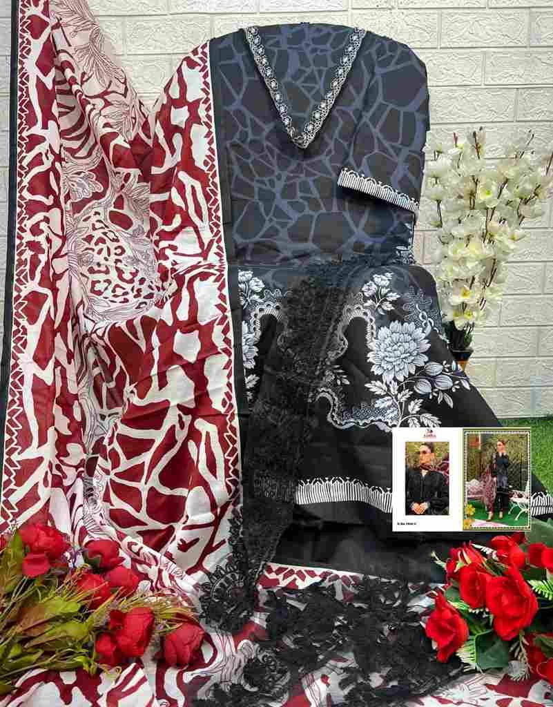 Aasha 1058 Colours By Aasha Designer 1058-A To 1058-C Series Pakistani Suits Beautiful Fancy Colorful Stylish Party Wear & Occasional Wear Pure Cotton Embroidery Dresses At Wholesale Price