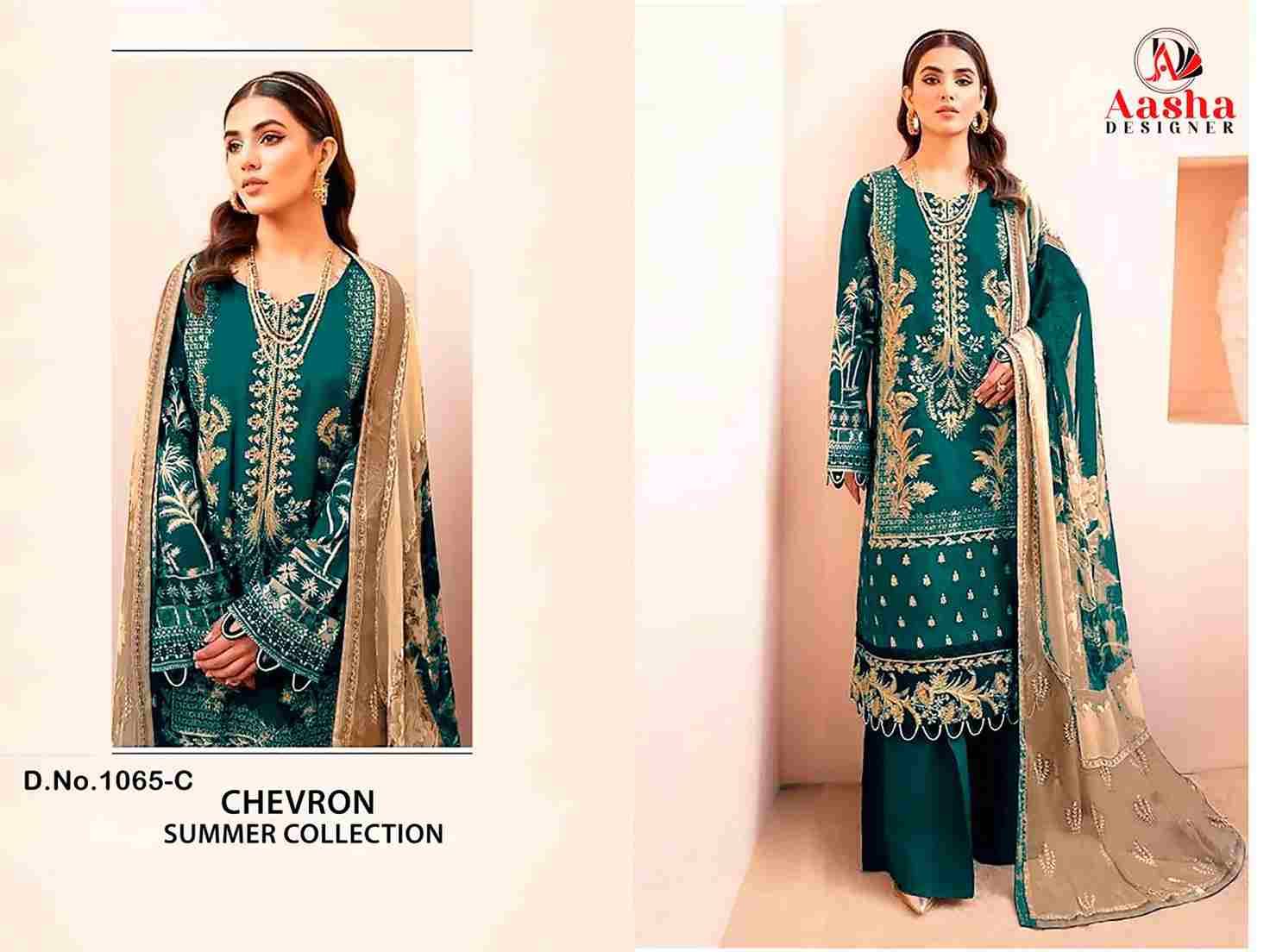 Chevron Summer Collection By Aasha Designer 1065-A To 1065-E Series Beautiful Pakistani Suits Stylish Fancy Colorful Party Wear & Occasional Wear Pure Cotton Print Dresses At Wholesale Price