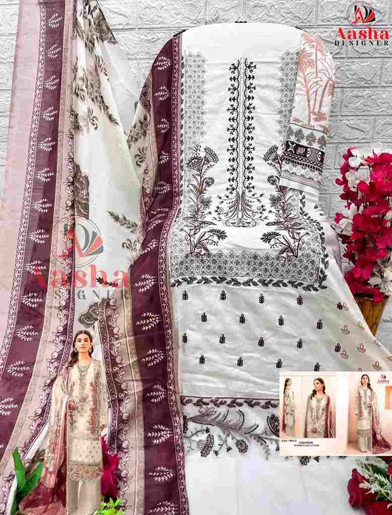 Chevron Summer Collection By Aasha Designer 1065-A To 1065-E Series Beautiful Pakistani Suits Stylish Fancy Colorful Party Wear & Occasional Wear Pure Cotton Print Dresses At Wholesale Price