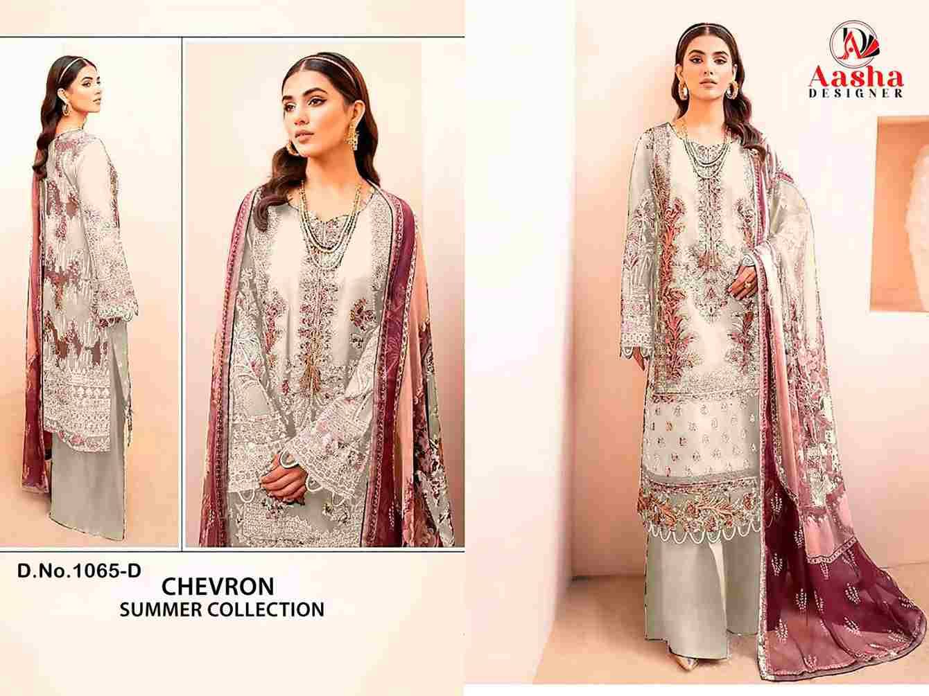 Chevron Summer Collection By Aasha Designer 1065-A To 1065-E Series Beautiful Pakistani Suits Stylish Fancy Colorful Party Wear & Occasional Wear Pure Cotton Print Dresses At Wholesale Price