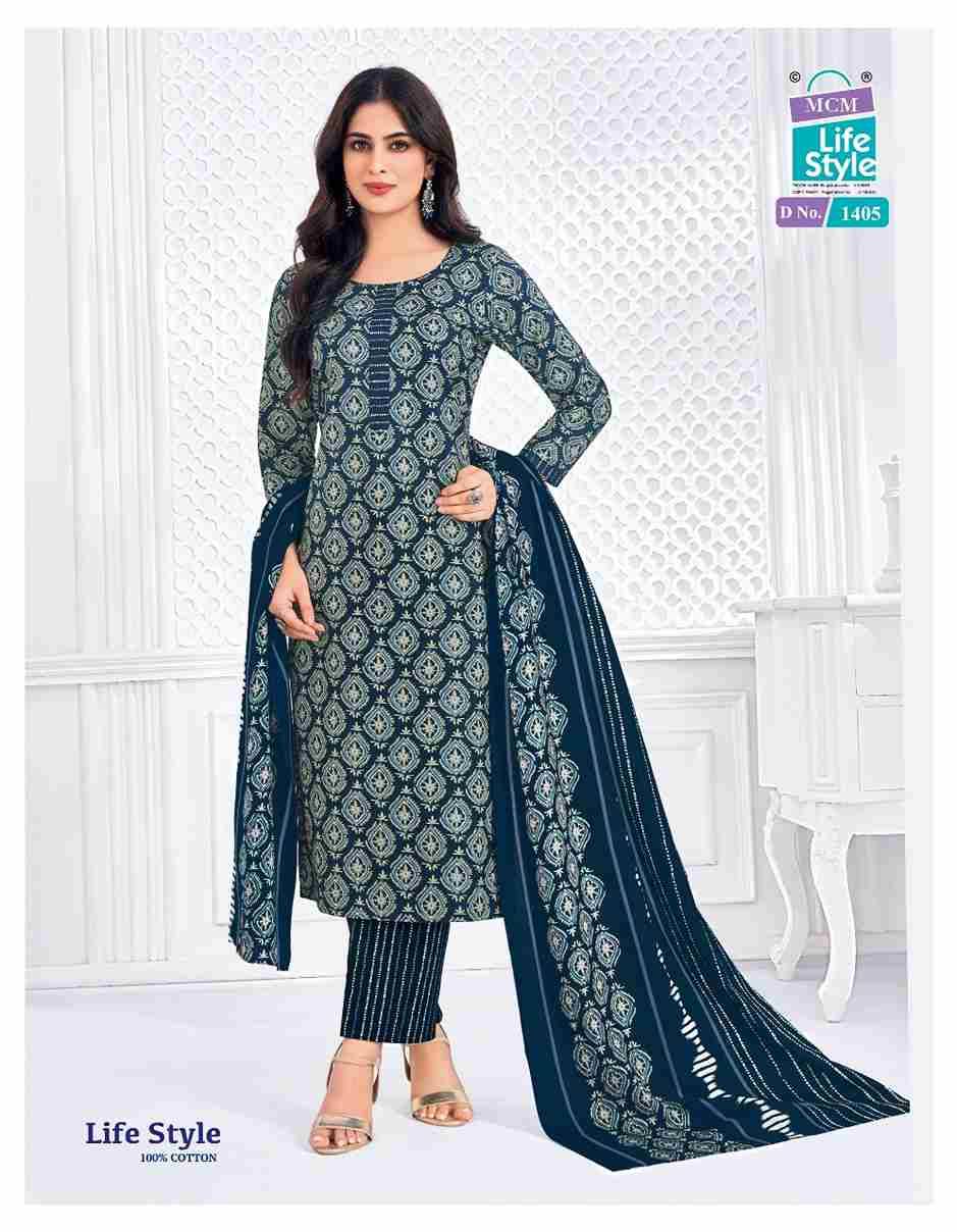 Lifestyle Vol-14 By MCM Lifestyle 1404 To 1415 Series Beautiful Festive Suits Stylish Fancy Colorful Casual Wear & Ethnic Wear Pure Cotton Print Dresses At Wholesale Price