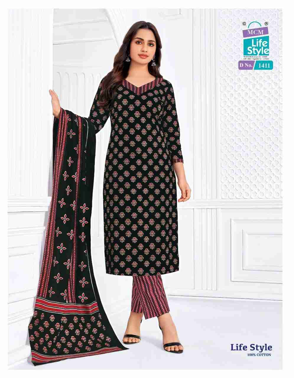 Lifestyle Vol-14 By MCM Lifestyle 1404 To 1415 Series Beautiful Festive Suits Stylish Fancy Colorful Casual Wear & Ethnic Wear Pure Cotton Print Dresses At Wholesale Price