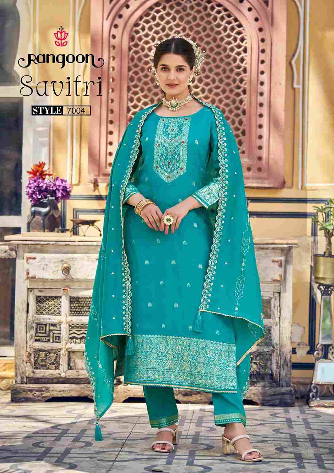 Savitri By Rangoon 7001 To 7004 Series Beautiful Festive Suits Colorful Stylish Fancy Casual Wear & Ethnic Wear Doal Jacquard Dresses At Wholesale Price