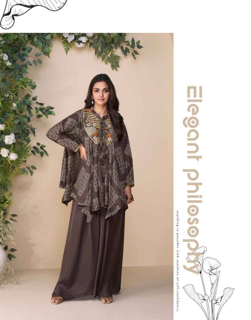 Classic By Sayuri 10054 To 10058 Series Designer Stylish Fancy Colorful Beautiful Party Wear & Ethnic Wear Collection Chinnon Silk Crop Tops With Bottom At Wholesale Price