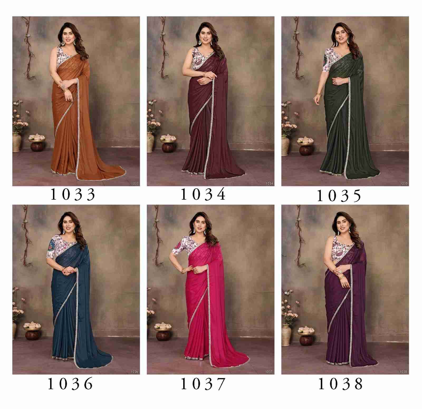 Durga Vol-4 By Fashid Wholesale 1033 To 1038 Series Indian Traditional Wear Collection Beautiful Stylish Fancy Colorful Party Wear & Occasional Wear Georgette Sarees At Wholesale Price