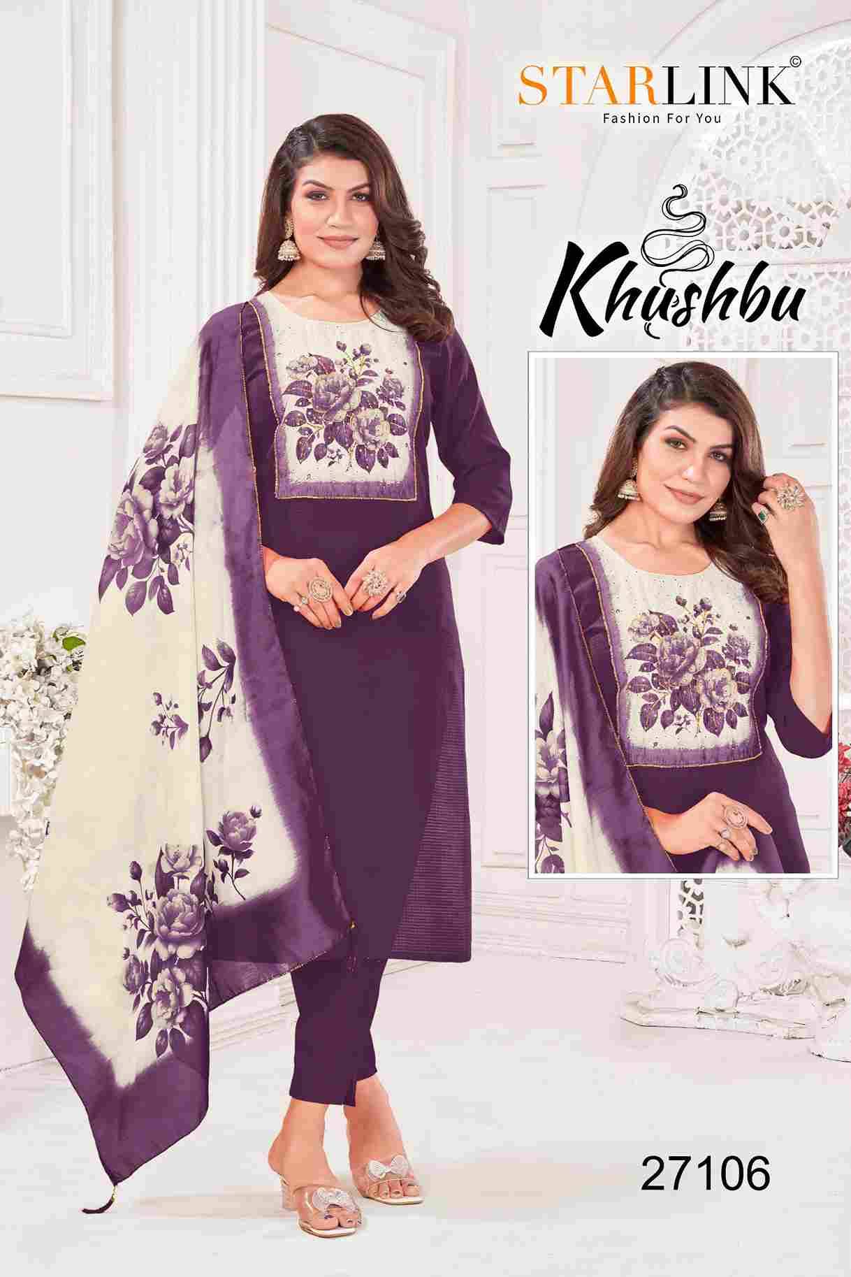 Khushbu By Starlink 27101 To 27112 Series Festive Traditional Wear Collection Beautiful Stylish Fancy Colorful Party Wear & Occasional Wear Fancy Dresses At Wholesale Price