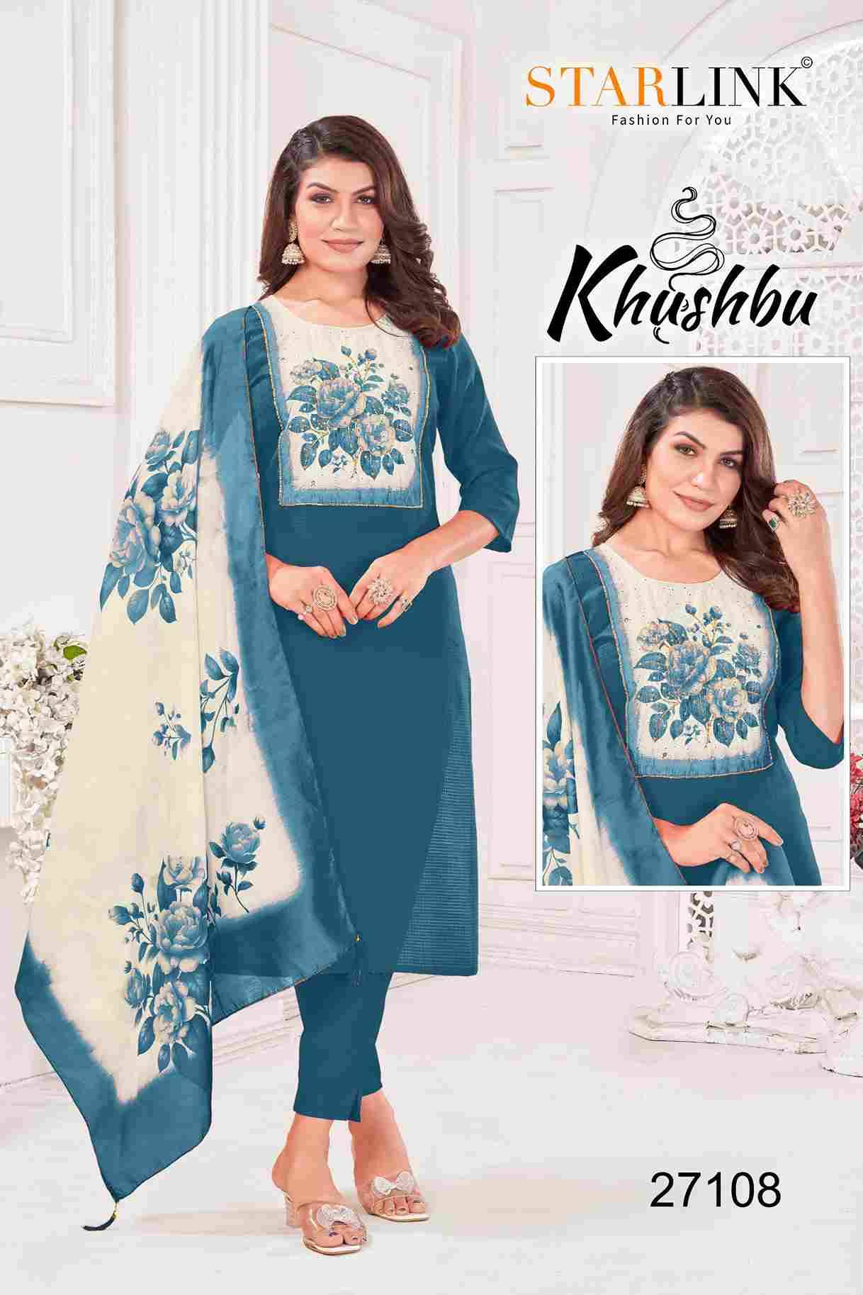 Khushbu By Starlink 27101 To 27112 Series Festive Traditional Wear Collection Beautiful Stylish Fancy Colorful Party Wear & Occasional Wear Fancy Dresses At Wholesale Price