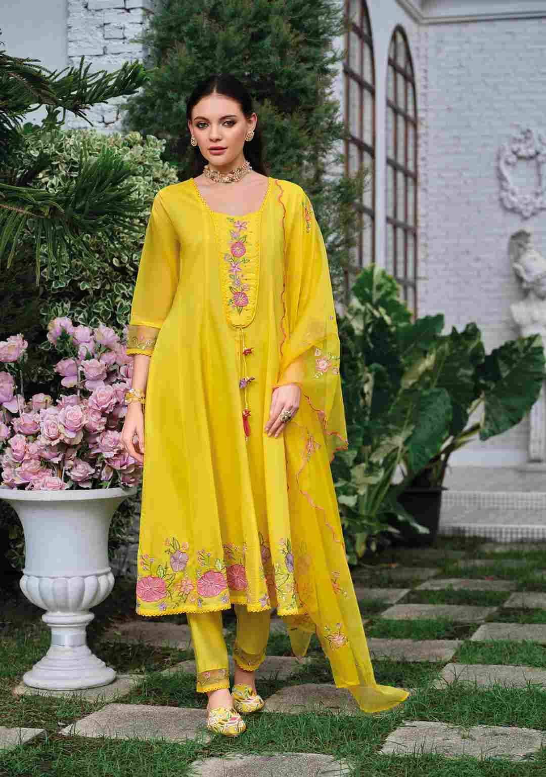 Satrangi By Kailee 45801 To 45804 Series Beautiful Festive Suits Colorful Stylish Fancy Casual Wear & Ethnic Wear Pure Viscose Chanderi Dresses At Wholesale Price