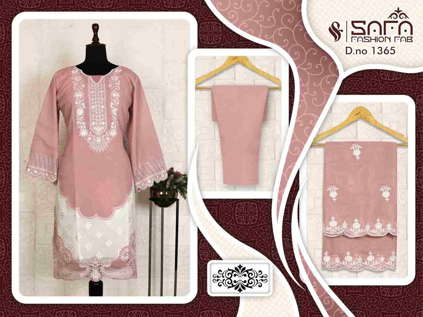 Safa 1365 Colours By Safa Fashion 1365-A To 1365-C Series Designer Stylish Fancy Colorful Beautiful Party Wear & Ethnic Wear Collection Fancy Dresses At Wholesale Price