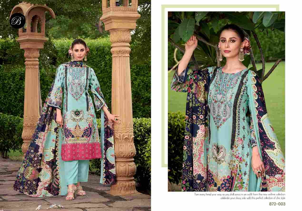 Naira Vol-113 By Belliza 872-001 To 872-008 Series Beautiful Festive Suits Stylish Fancy Colorful Casual Wear & Ethnic Wear Pure Cotton Print Dresses At Wholesale Price