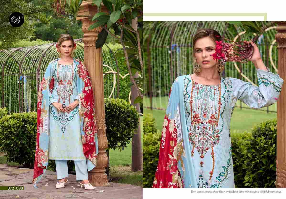 Naira Vol-113 By Belliza 872-001 To 872-008 Series Beautiful Festive Suits Stylish Fancy Colorful Casual Wear & Ethnic Wear Pure Cotton Print Dresses At Wholesale Price