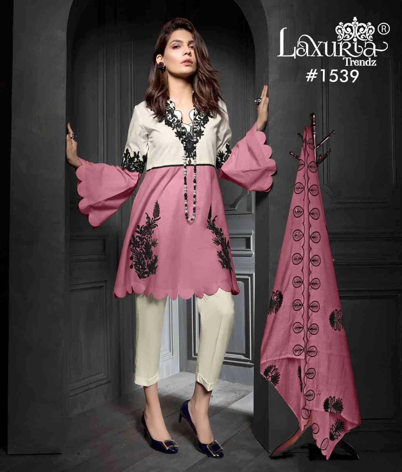 Luxuria Trendz 1539 Colours By Luxuria 1539-A To 1539-B Series Beautiful Pakistani Suits Colorful Stylish Fancy Casual Wear & Ethnic Wear Jam Satin Dresses At Wholesale Price