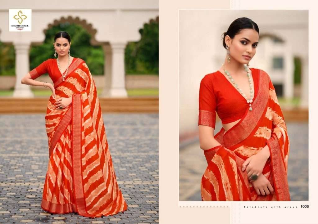 Navyanshi By Shubh Shree 1001 To 1006 Series Indian Traditional Wear Collection Beautiful Stylish Fancy Colorful Party Wear & Occasional Wear Jacquard Sarees At Wholesale Price