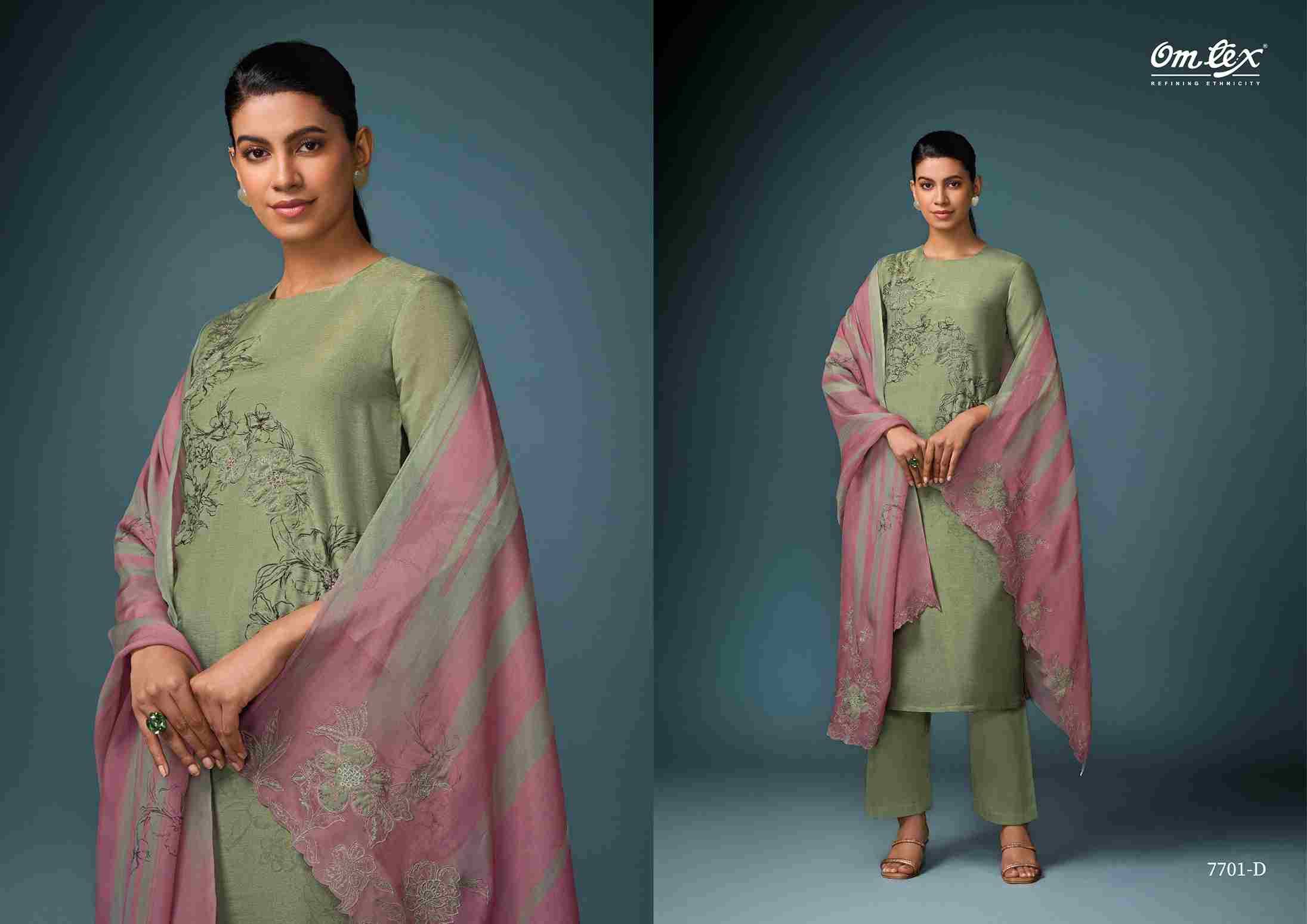 High End By Om Tex 7701-A To 7701-D Series Beautiful Suits Stylish Fancy Colorful Party Wear & Ethnic Wear Silk Dresses At Wholesale Price