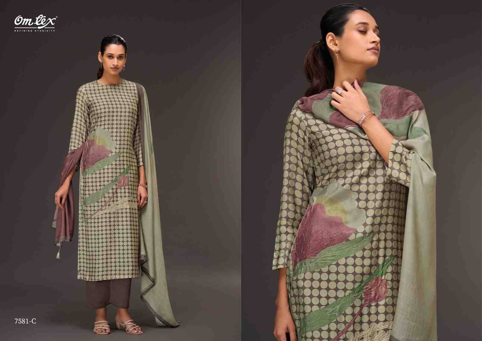 Stitch Soul By Om Tex 7581-A To 7581-D Series Beautiful Suits Stylish Fancy Colorful Party Wear & Ethnic Wear Silk Dresses At Wholesale Price