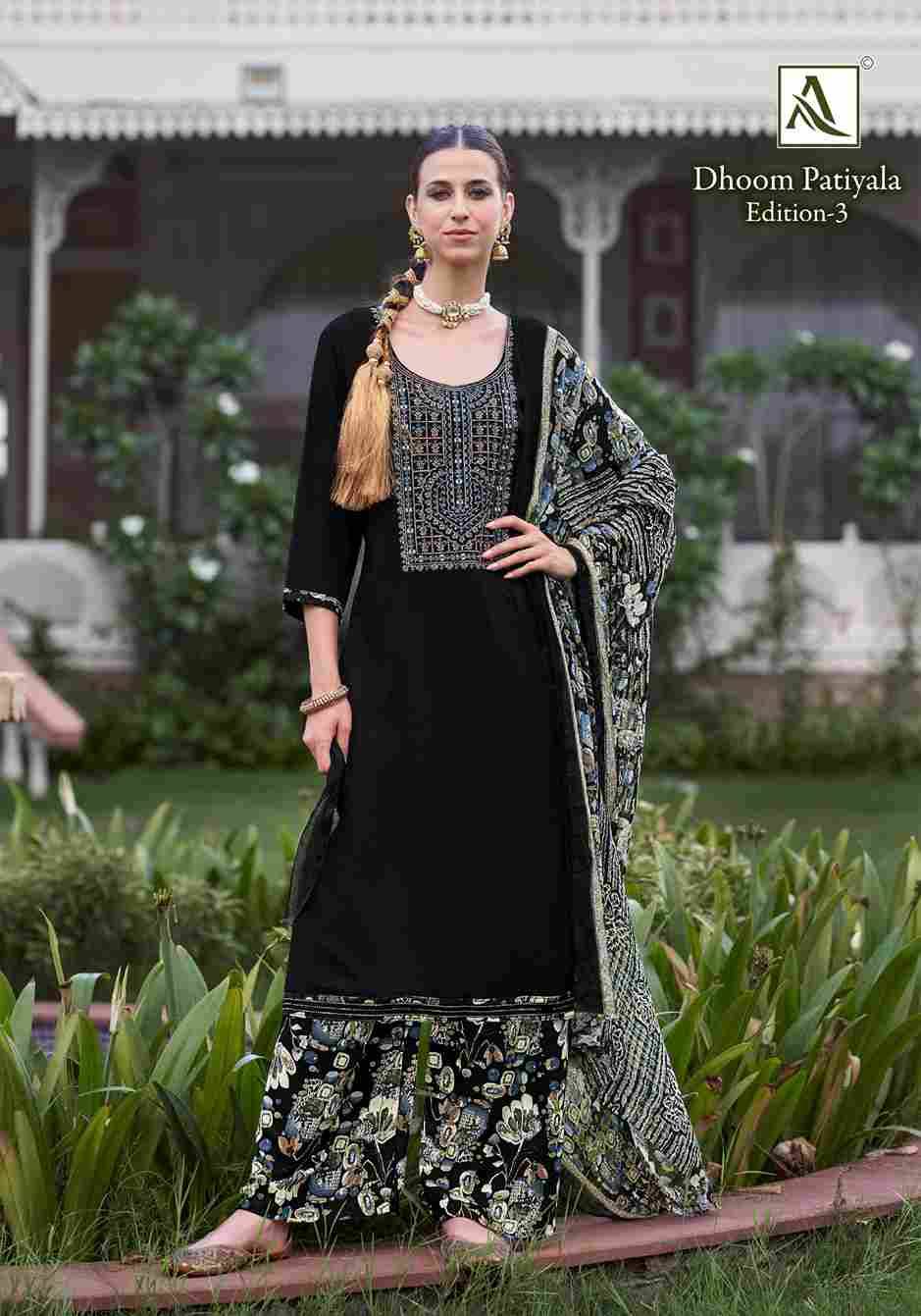 Dhoom Patiyala Vol-3 By Alok Suit 2051-860-01 To 2051-860-08 Series Beautiful Festive Suits Colorful Stylish Fancy Casual Wear & Ethnic Wear Pure Viscose Rayon Dresses At Wholesale Price