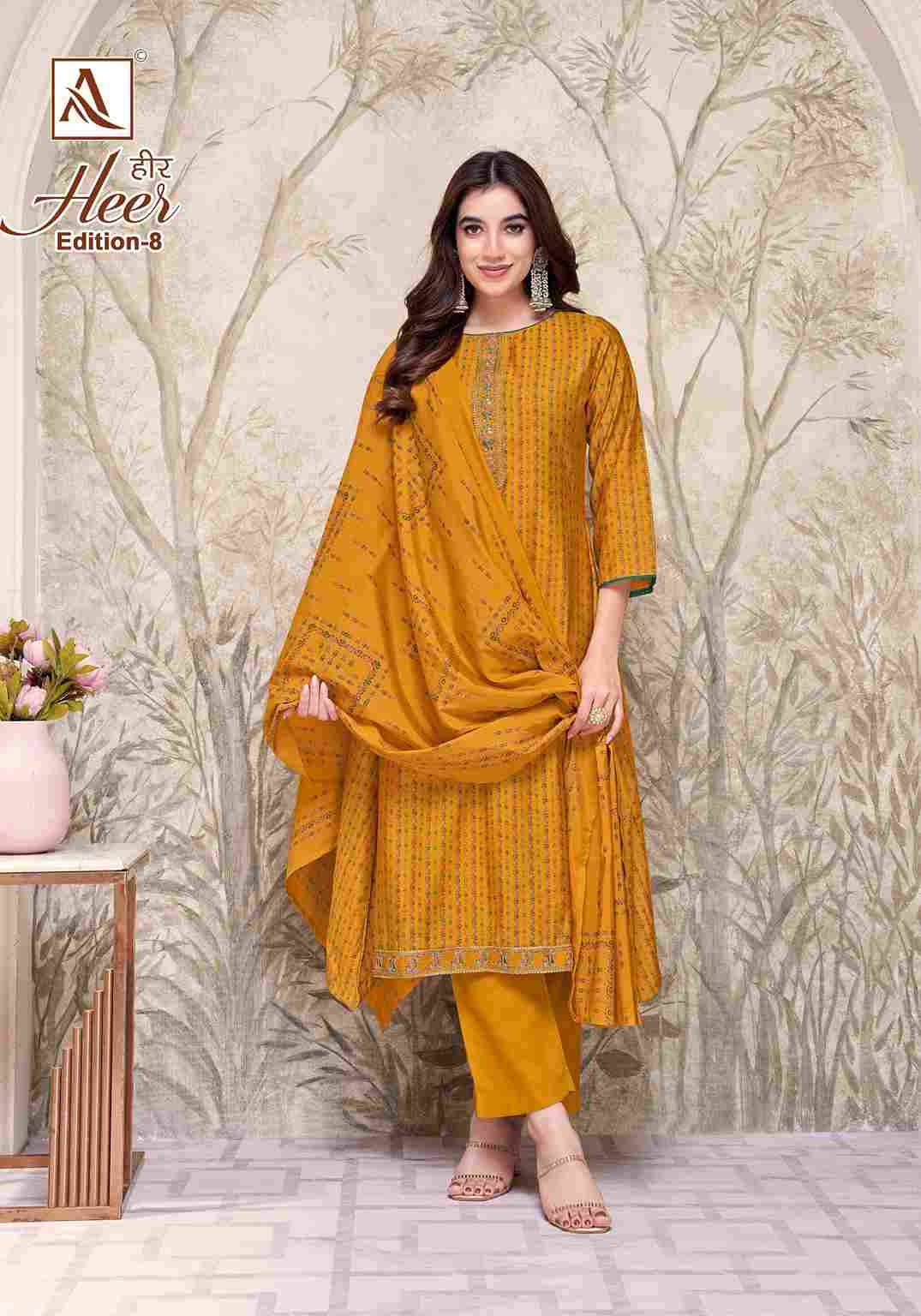 Heer Vol-8 By Alok Suit 2036-859-01 To 2036-859-06 Series Beautiful Festive Suits Colorful Stylish Fancy Casual Wear & Ethnic Wear Pure Modal Dresses At Wholesale Price