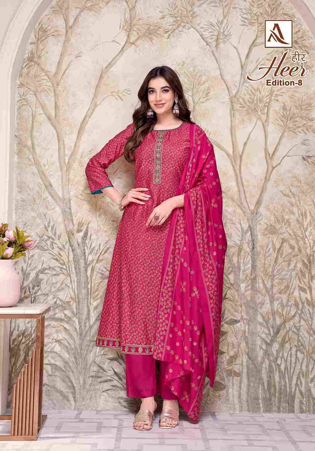 Heer Vol-8 By Alok Suit 2036-859-01 To 2036-859-06 Series Beautiful Festive Suits Colorful Stylish Fancy Casual Wear & Ethnic Wear Pure Modal Dresses At Wholesale Price