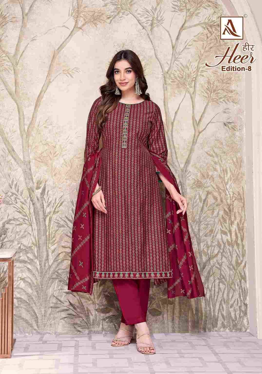 Heer Vol-8 By Alok Suit 2036-859-01 To 2036-859-06 Series Beautiful Festive Suits Colorful Stylish Fancy Casual Wear & Ethnic Wear Pure Modal Dresses At Wholesale Price
