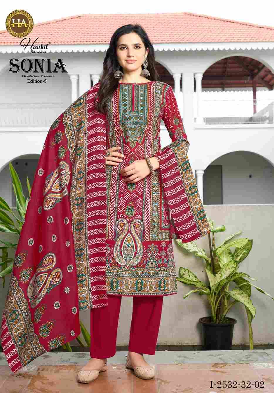 Sonia Vol-5 By Harshit Fashion Hub 2532-32-01 To 2532-32-08 Series Beautiful Festive Suits Stylish Fancy Colorful Casual Wear & Ethnic Wear Pure Cotton Dresses At Wholesale Price