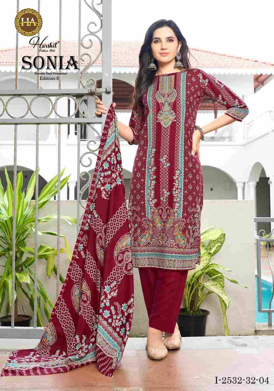 Sonia Vol-5 By Harshit Fashion Hub 2532-32-01 To 2532-32-08 Series Beautiful Festive Suits Stylish Fancy Colorful Casual Wear & Ethnic Wear Pure Cotton Dresses At Wholesale Price
