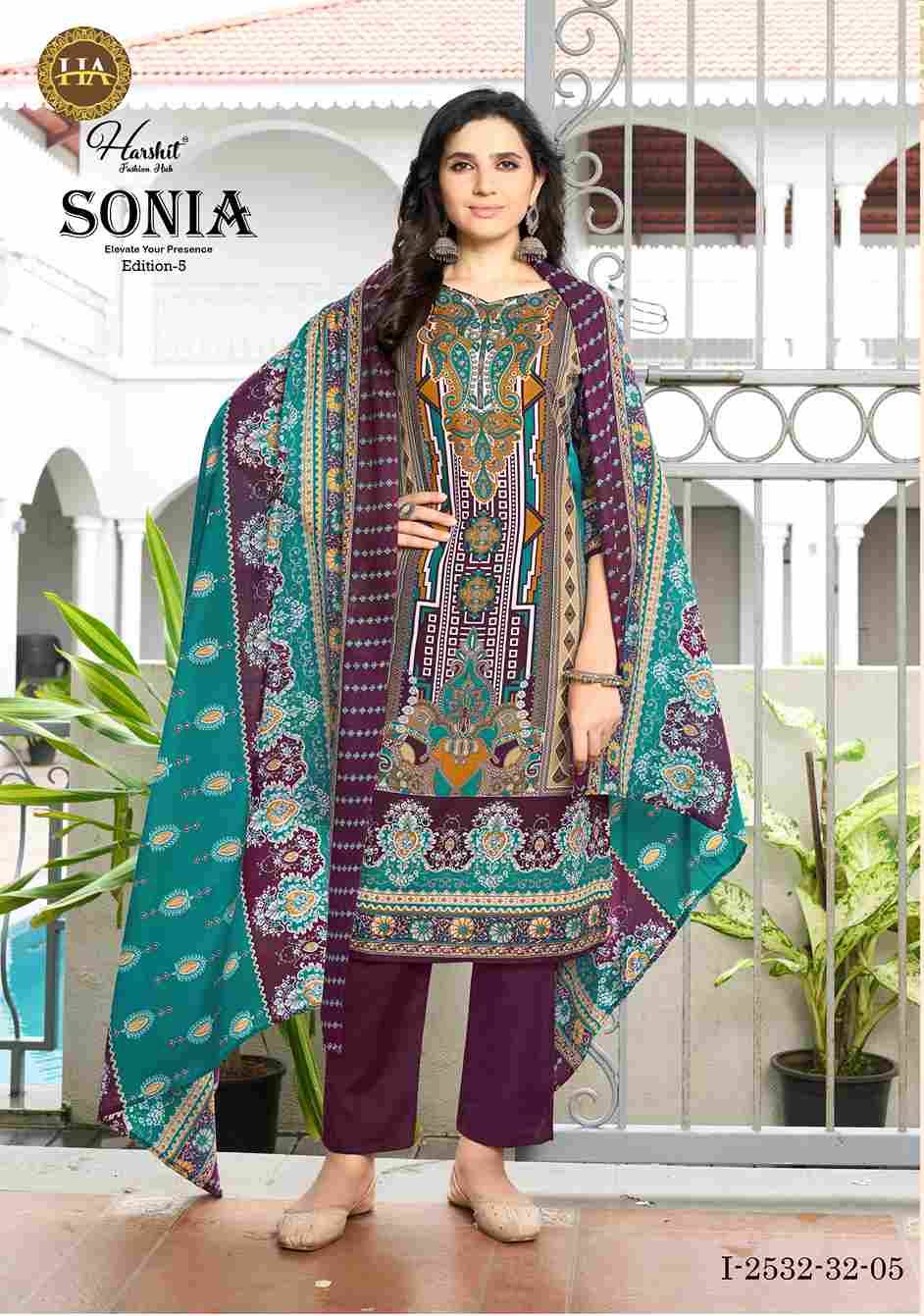 Sonia Vol-5 By Harshit Fashion Hub 2532-32-01 To 2532-32-08 Series Beautiful Festive Suits Stylish Fancy Colorful Casual Wear & Ethnic Wear Pure Cotton Dresses At Wholesale Price