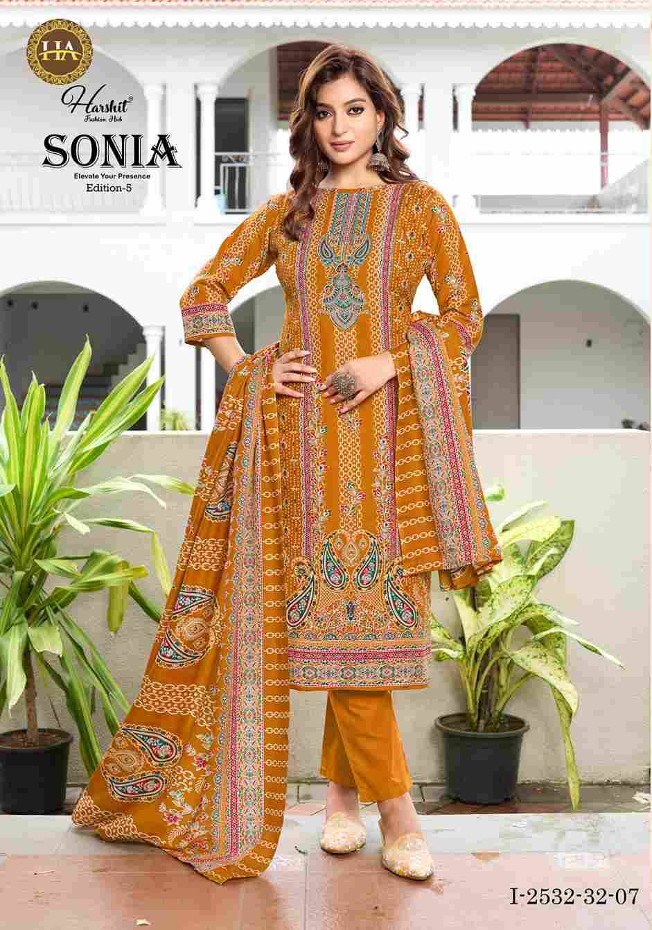 Sonia Vol-5 By Harshit Fashion Hub 2532-32-01 To 2532-32-08 Series Beautiful Festive Suits Stylish Fancy Colorful Casual Wear & Ethnic Wear Pure Cotton Dresses At Wholesale Price