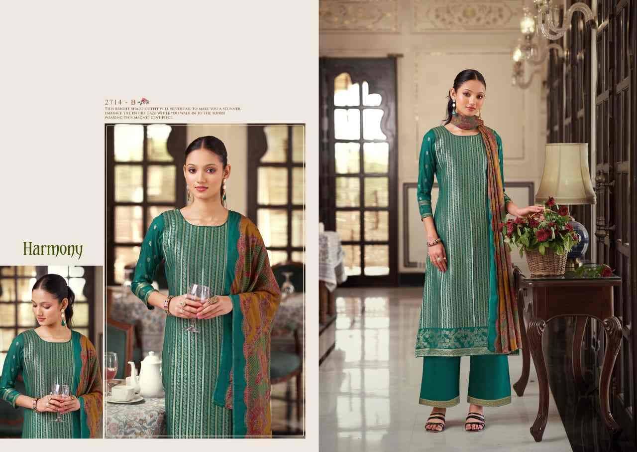 Harmony By Sargam Prints 2714-A To 2714-D Series Beautiful Festive Suits Stylish Fancy Colorful Casual Wear & Ethnic Wear Bemberg Muslin Jacquard Dresses At Wholesale Price