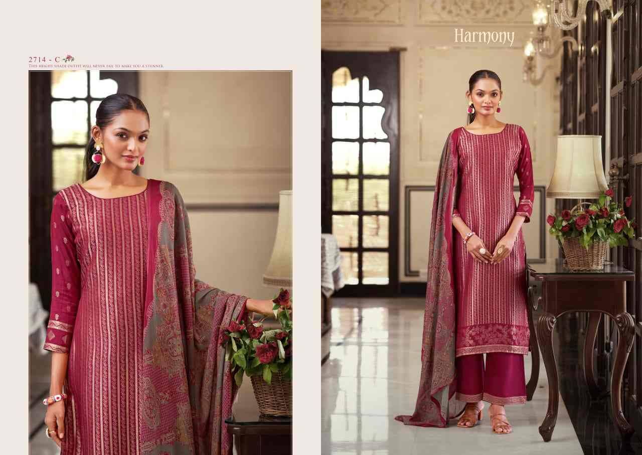 Harmony By Sargam Prints 2714-A To 2714-D Series Beautiful Festive Suits Stylish Fancy Colorful Casual Wear & Ethnic Wear Bemberg Muslin Jacquard Dresses At Wholesale Price