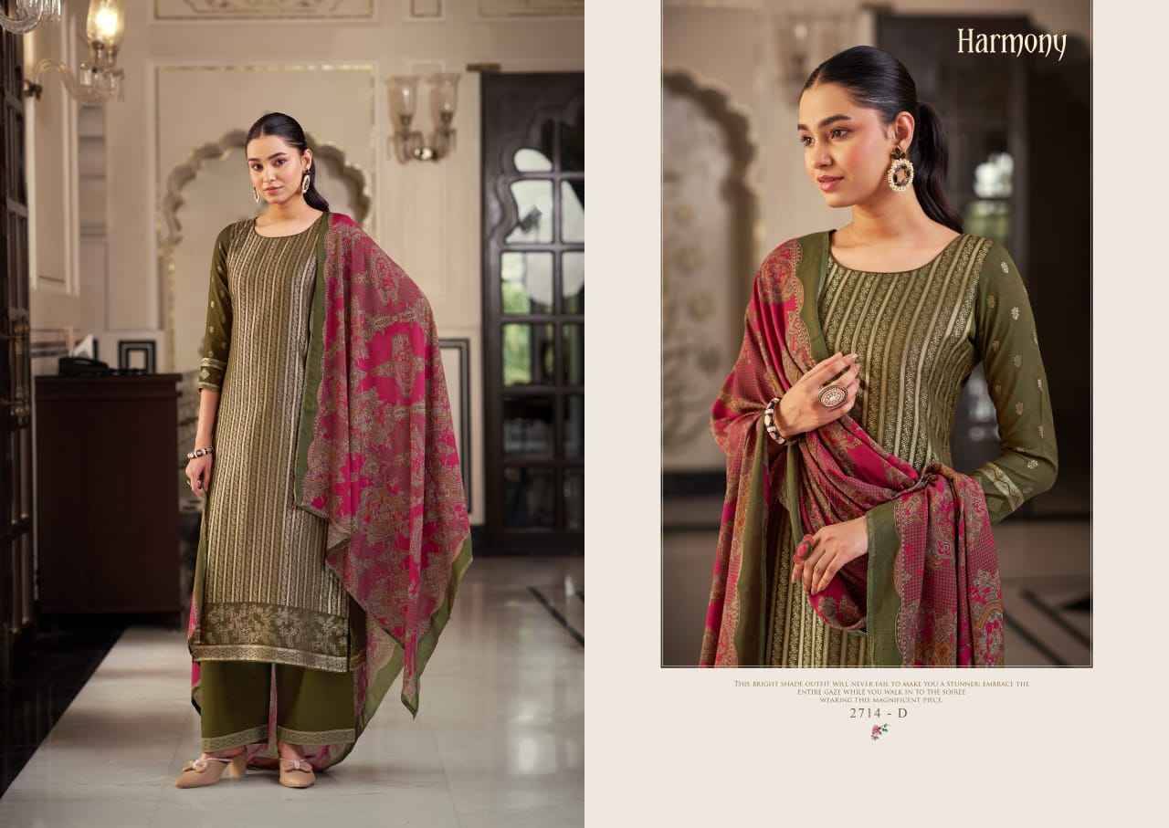 Harmony By Sargam Prints 2714-A To 2714-D Series Beautiful Festive Suits Stylish Fancy Colorful Casual Wear & Ethnic Wear Bemberg Muslin Jacquard Dresses At Wholesale Price