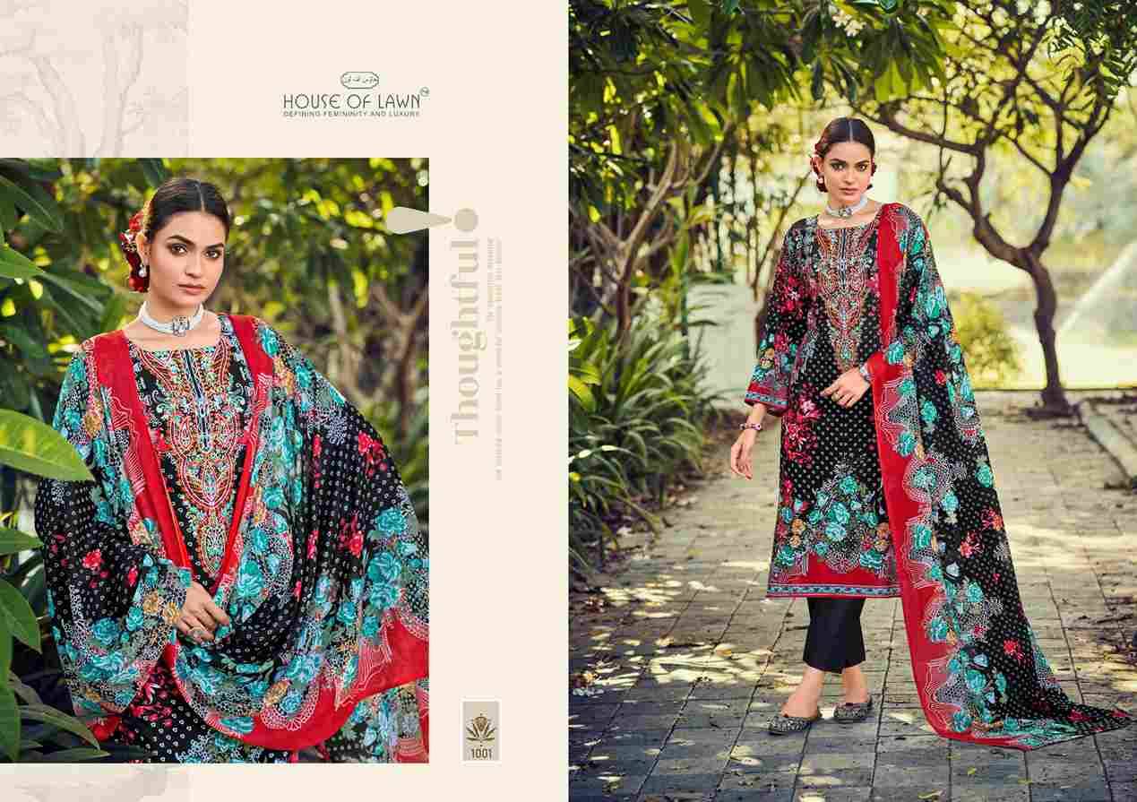 Malhar Vol-2 By House Of Lawn 1001 To 1006 Series Beautiful Festive Suits Stylish Fancy Colorful Casual Wear & Ethnic Wear Pure Cotton Print Dresses At Wholesale Price