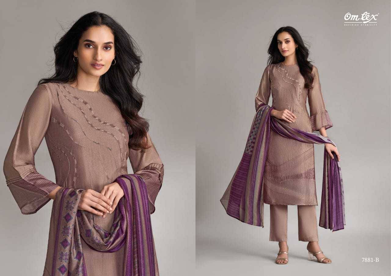 Pankhuri By Om Tex 7881-A To 7881-D Series Beautiful Suits Stylish Fancy Colorful Party Wear & Ethnic Wear Silk Dresses At Wholesale Price