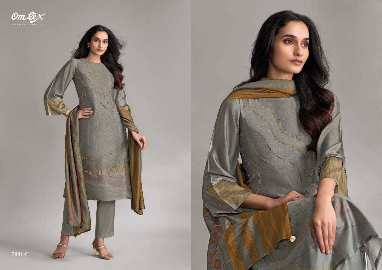 Pankhuri By Om Tex 7881-A To 7881-D Series Beautiful Suits Stylish Fancy Colorful Party Wear & Ethnic Wear Silk Dresses At Wholesale Price
