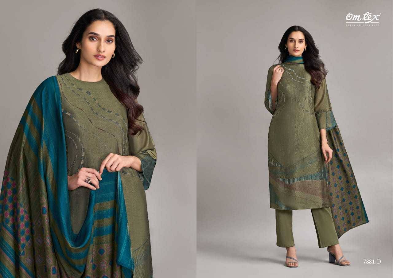 Pankhuri By Om Tex 7881-A To 7881-D Series Beautiful Suits Stylish Fancy Colorful Party Wear & Ethnic Wear Silk Dresses At Wholesale Price