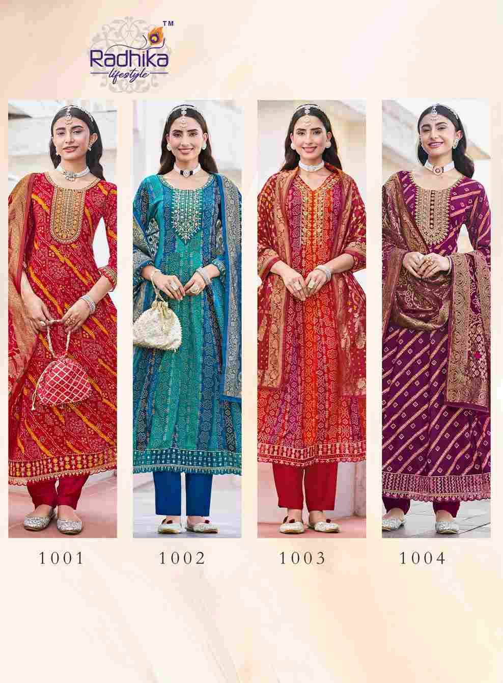 Elegance Vol-1 By Radhika Lifestyle 1001 To 1008 Series Beautiful Festive Suits Colorful Stylish Fancy Casual Wear & Ethnic Wear Rayon Print Dresses At Wholesale Price