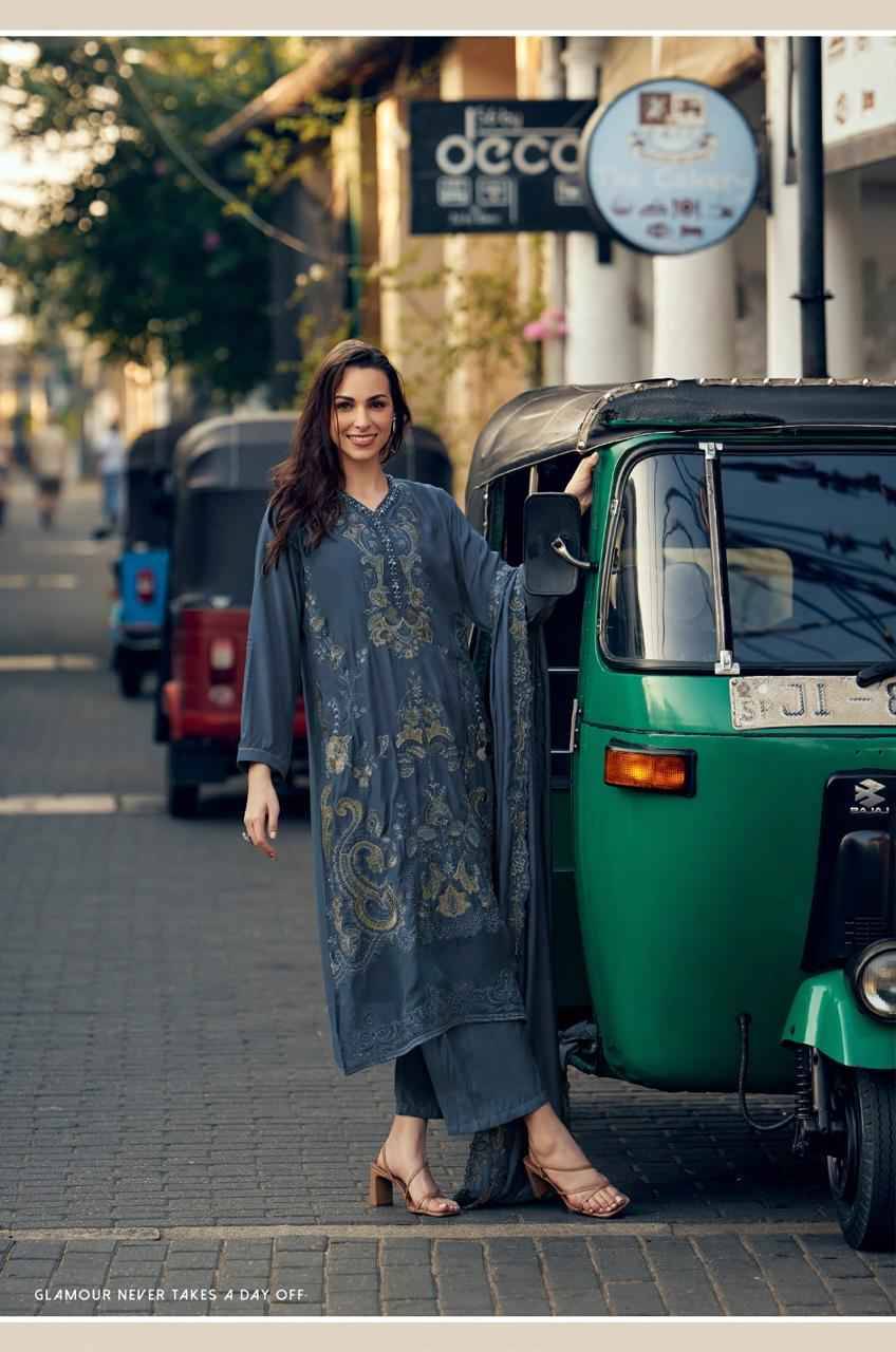 Wes By Aiqa 1549 To 1554 Series Beautiful Festive Suits Colorful Stylish Fancy Casual Wear & Ethnic Wear Pure Bemberg Silk With Work Dresses At Wholesale Price