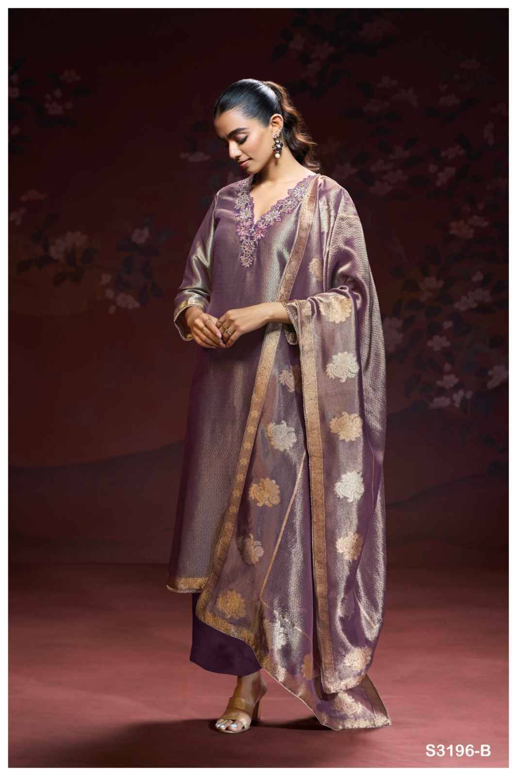 Darshi-3196 By Ganga Fashion 3196-A To 3796-B Series Beautiful Festive Suits Colorful Stylish Fancy Casual Wear & Ethnic Wear Pure Bemberg Silk Dresses At Wholesale Price