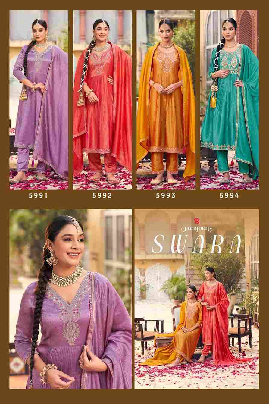 Swara By Rangoon 5991 To 5994 Series Beautiful Festive Suits Colorful Stylish Fancy Casual Wear & Ethnic Wear Silk Dresses At Wholesale Price