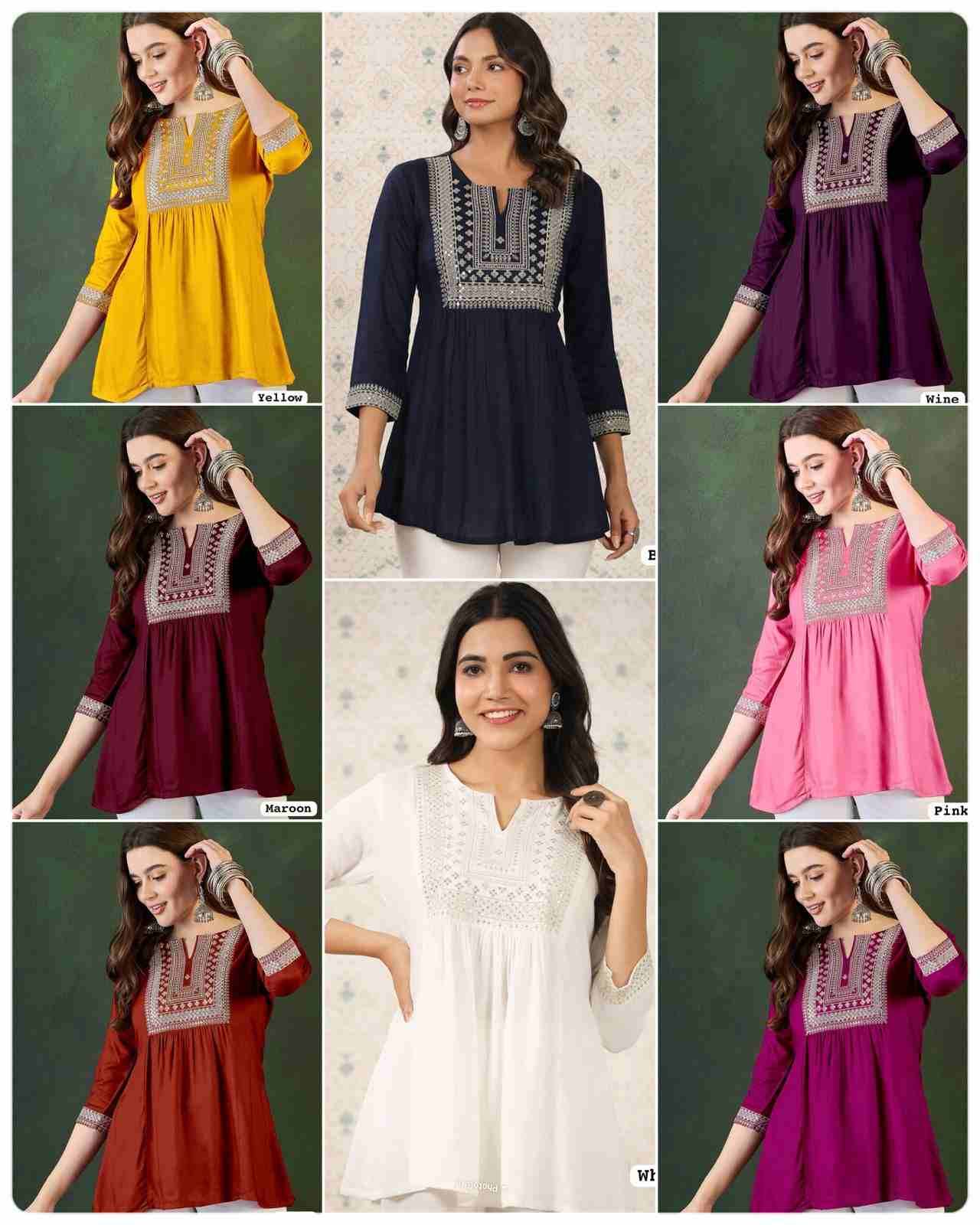 Adaa Vol-2 By Kaamiri 01 To 08 Series Designer Stylish Fancy Colorful Beautiful Party Wear & Ethnic Wear Collection Heavy Rayon Embroidered Tops At Wholesale Price