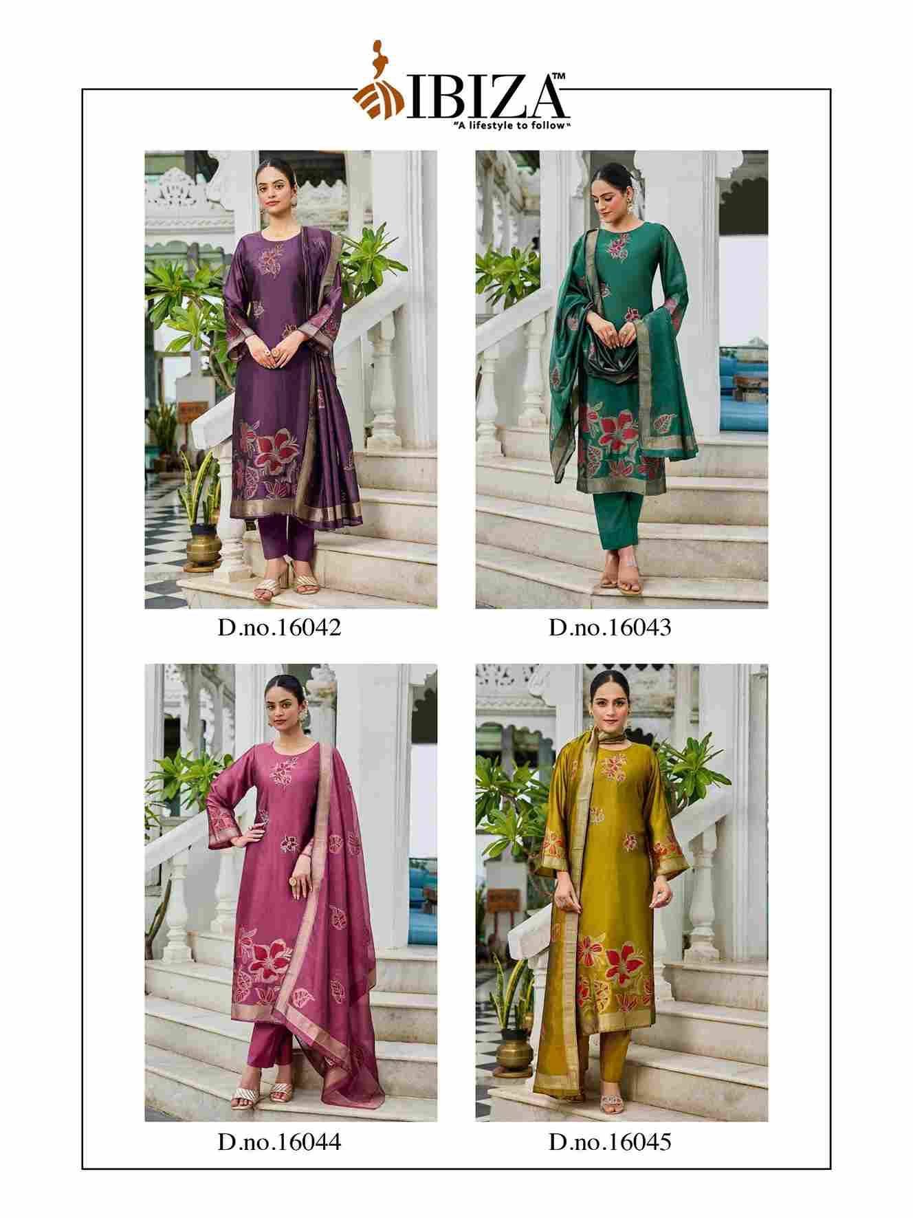 Suroor By Ibiza 16042 To 16045 Series Designer Festive Suits Beautiful Fancy Stylish Colorful Party Wear & Occasional Wear Pure Bangalori Silk Jacquard Dresses At Wholesale Price