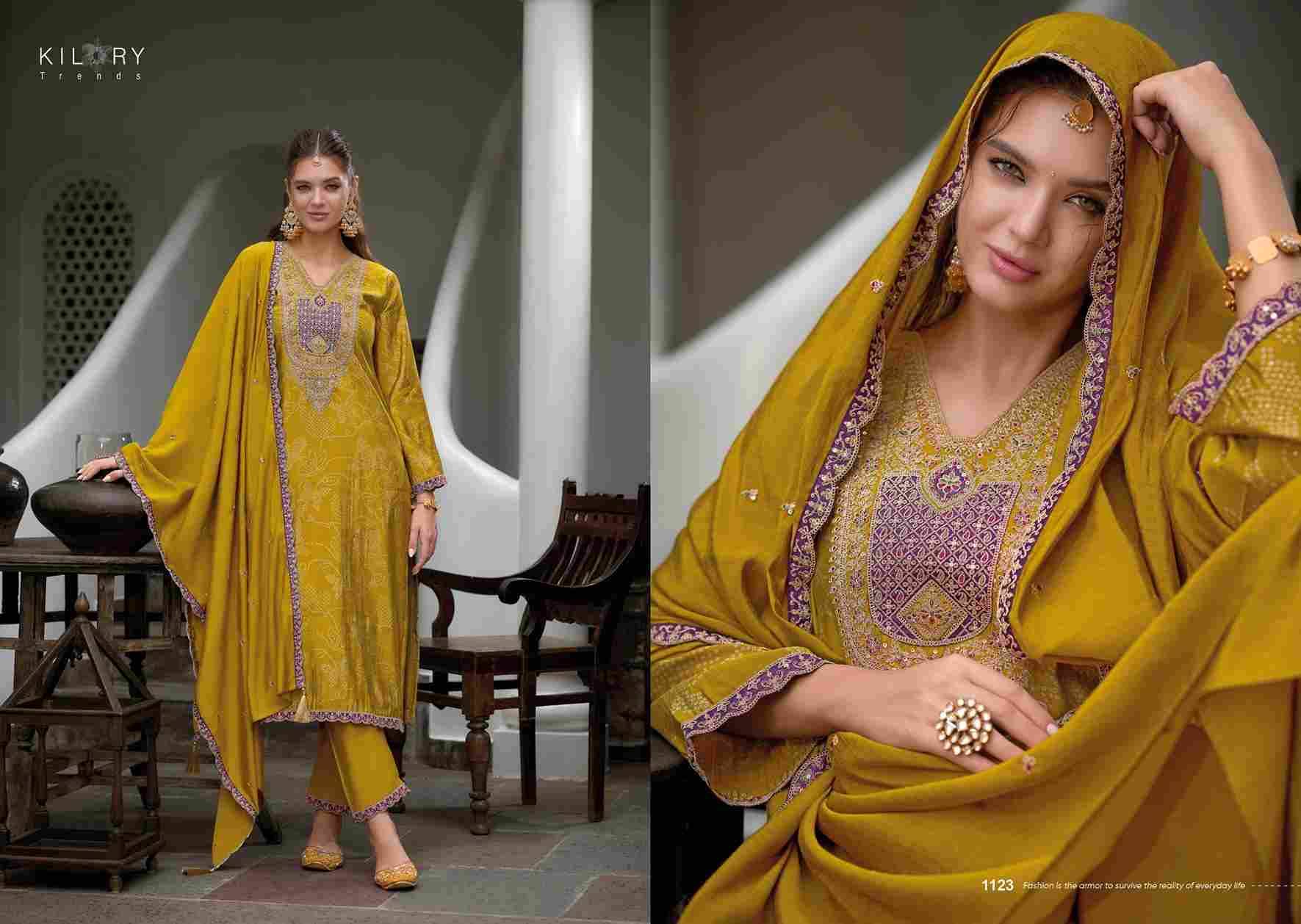 The Story Of Bandhej By Kilory 1121 To 1128 Series Beautiful Festive Suits Colorful Stylish Fancy Casual Wear & Ethnic Wear Pure Viscose Modal Silk Dresses At Wholesale Price