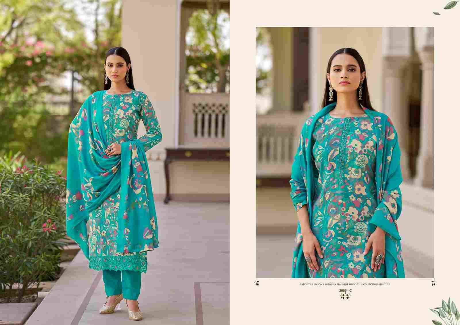 Mari Gold By Sargam Prints 2665-A To 2665-D Series Beautiful Festive Suits Stylish Fancy Colorful Casual Wear & Ethnic Wear Pure Viscose Muslin Print Dresses At Wholesale Price
