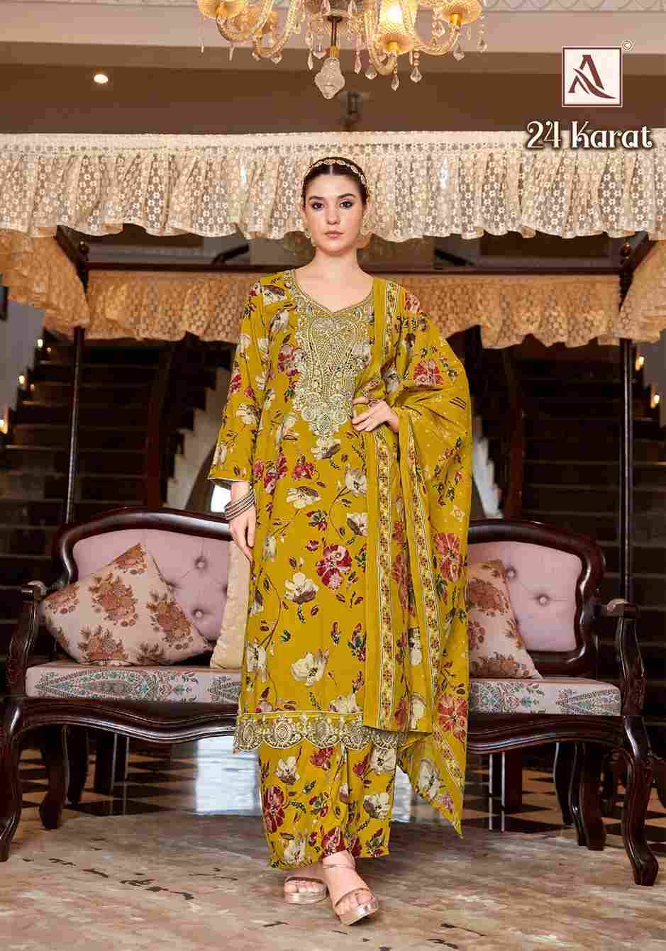 24 Karat By Alok Suit 2046-863-01 To 2046-863-06 Series Beautiful Festive Suits Colorful Stylish Fancy Casual Wear & Ethnic Wear Pure Viscose Rayon Dresses At Wholesale Price
