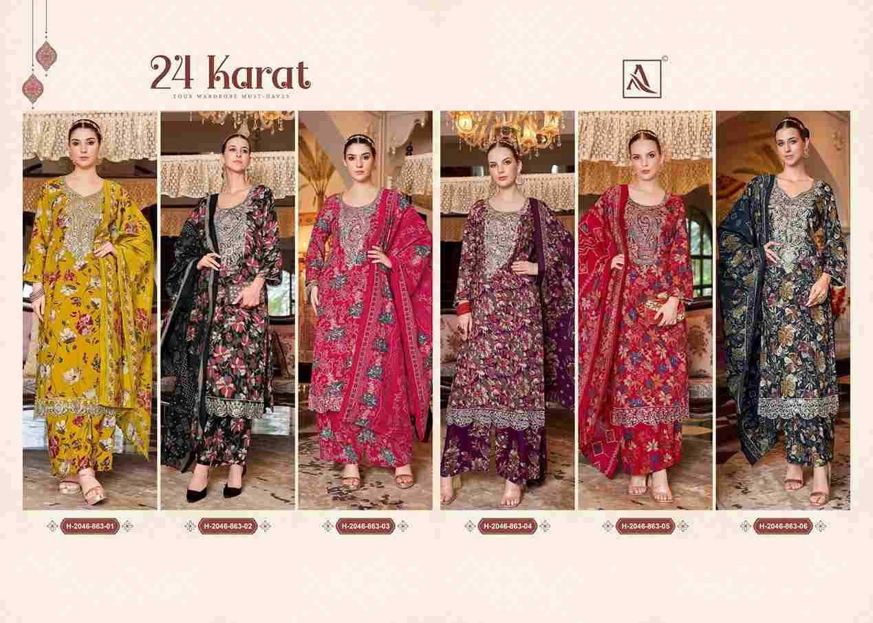24 Karat By Alok Suit 2046-863-01 To 2046-863-06 Series Beautiful Festive Suits Colorful Stylish Fancy Casual Wear & Ethnic Wear Pure Viscose Rayon Dresses At Wholesale Price