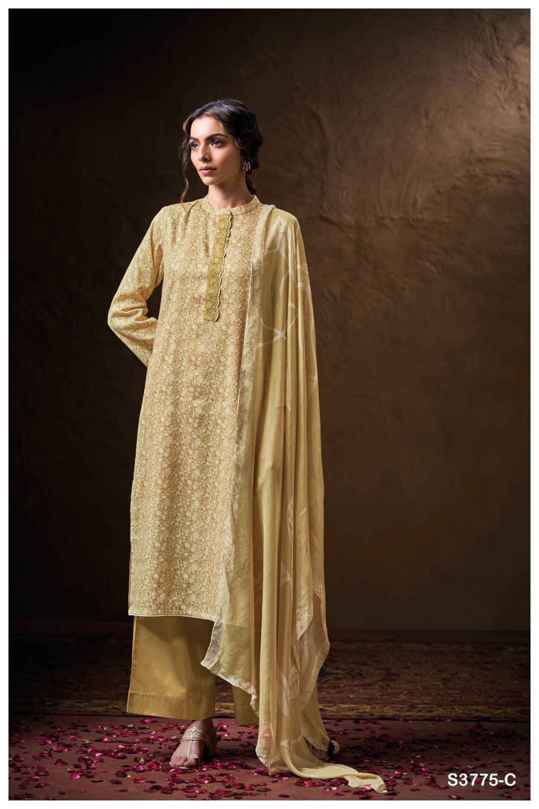 Veeral-3775 By Ganga Fashion 3775-A To 3775-D Series Beautiful Festive Suits Colorful Stylish Fancy Casual Wear & Ethnic Wear Cotton Satin Dresses At Wholesale Price