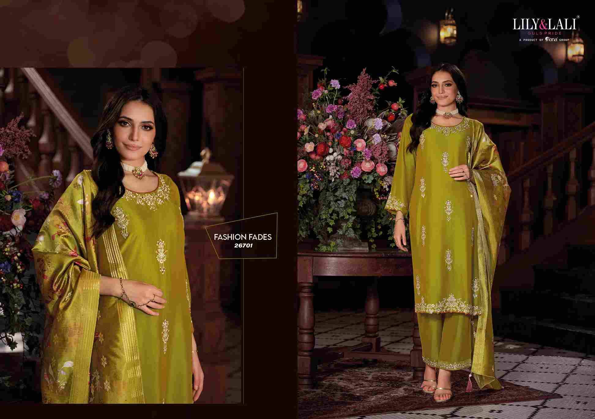 Nazaare By Lily And Lali 27601 To 27604 Series Beautiful Festive Suits Colorful Stylish Fancy Casual Wear & Ethnic Wear Viscose Silk Embroidery Dresses At Wholesale Price