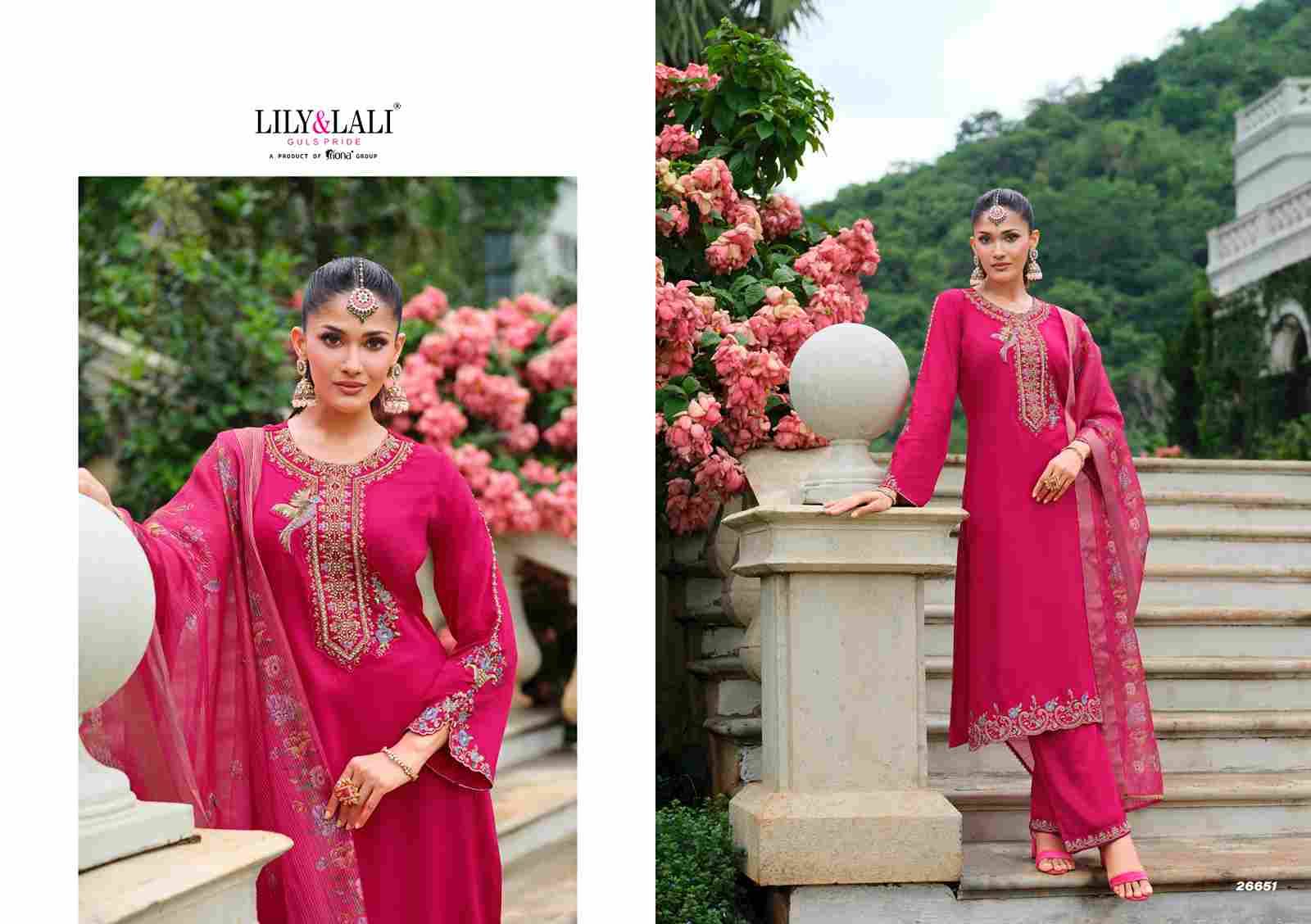 Mehzabeen By Lily And Lali 26651 To 26654 Series Beautiful Festive Suits Colorful Stylish Fancy Casual Wear & Ethnic Wear Viscose Silk Embroidery Dresses At Wholesale Price
